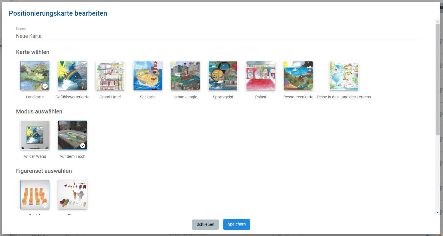 Mit insgesamt 6 neuen Positionierungskarten lässt sich von nun an im Coachingspace arbeiten